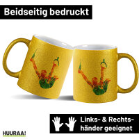 Glitzertasse Gymnastik Ringe 330ml