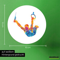 Aufkleber Gymnastik Ringe 10cm
