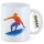 Kaffeetasse Surfen bunte Silhouette 330ml