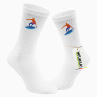 Unisex Socken Surfen bunte Silhouette Baumwolle