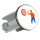Waschbeckenstöpsel Darts bunte Silhouette 4cm