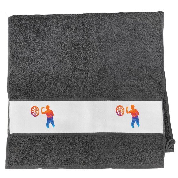 Handtuch Darts bunte Silhouette 50x100cm