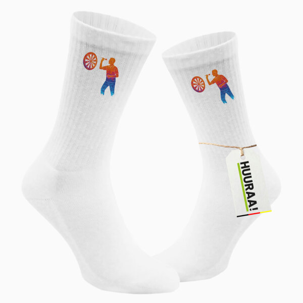 Unisex Socken Darts bunte Silhouette Baumwolle