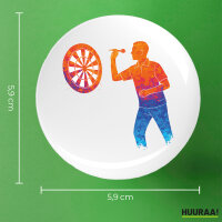 Button Darts bunte Silhouette