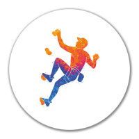 Aufkleber Bouldern Klettern 10cm rund