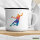 Emaille Tasse Handball bunte Silhouette 300ml Vintage Emaille Becher