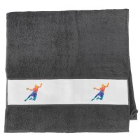 Handtuch Handball bunte Silhouette 50x100cm