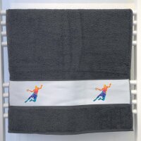 Handtuch Handball bunte Silhouette 50x100cm