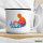 Emaille Tasse Schach bunte Silhouette 300ml Vintage Emaille Becher