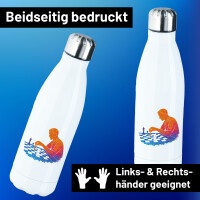 Trinkflasche Schach bunte Silhouette 500ml Edelstahl...