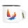 Emaille Tasse Segeln bunte Silhouette 300ml Vintage
