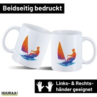 Kaffeetasse Segeln bunte Silhouette 330ml