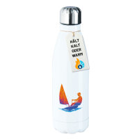 Edelstahl-Trinkflasche Segeln bunte Silhouette 500ml Wasserflasche