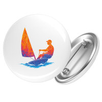 Button Segeln bunte Silhouette rund