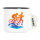 Emaille Tasse Triathlon bunte Silhouette 300ml Vintage Emaille Becher