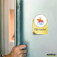 Magnet Reiten bunte Silhouette 59mm Kühlschrankmagnet