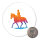 Magnet Reiten bunte Silhouette 59mm Kühlschrankmagnet