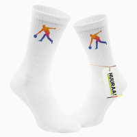 Unisex Socken Bowling bunte Silhouette Größe 37/46 White Motiv Tennissocken