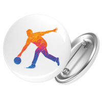 Button Bowling bunte Silhouette rund
