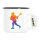 Emaille Tasse Lacrosse bunte Silhouette 300ml Vintage Emaille Becher