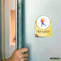 Magnet Lacrosse bunte Silhouette 59mm Kühlschrankmagnet