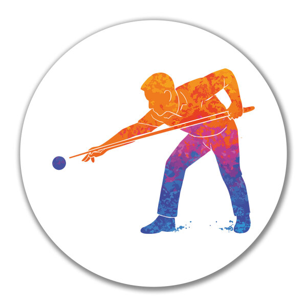 Aufkleber Billard Snooker 10cm
