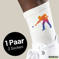 Unisex Socken Billard Snooker Größe 37/46 White Motiv Tennissocken