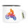 Emaille Tasse Motocross bunte Silhouette 300ml Vintage Emaille Becher