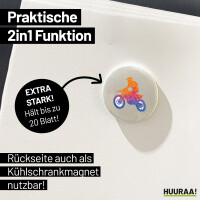 Magnet Motocross bunte Silhouette 59mm Kühlschrankmagnet