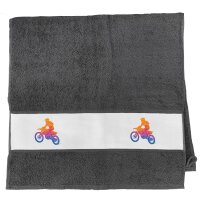 Handtuch Motocross bunte Silhouette 50x100cm