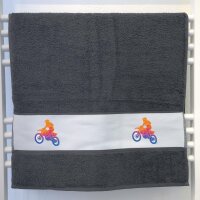 Handtuch Motocross bunte Silhouette 50x100cm