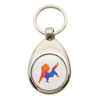 Schlüsselanhänger Judo bunte Silhouette