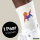 Unisex Socken Judo bunte Silhouette Baumwolle