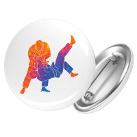 Button Judo bunte Silhouette