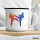Emaille Tasse Taekwondo bunte Silhouette 300ml Vintage Emaille Becher