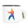 Emaille Tasse Karate bunte Silhouette 300ml Vintage