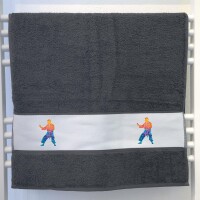 Handtuch Karate bunte Silhouette 50x100cm