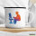 Emaille Tasse Gaming bunte Silhouette 300ml Vintage Emaille Becher
