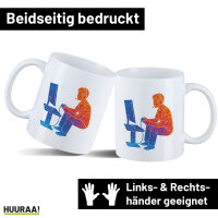 Kaffeetasse Gaming bunte Silhouette 330ml
