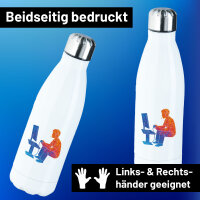 Trinkflasche Gaming bunte Silhouette 500ml Edelstahl...