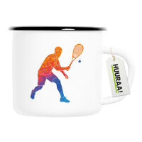 Emaille Tasse Squash bunte Silhouette 300ml Vintage
