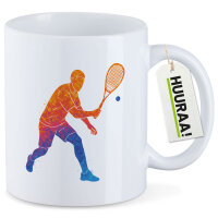 Kaffeetasse Squash bunte Silhouette 330ml
