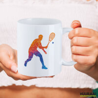 Kaffeetasse Squash bunte Silhouette 330ml