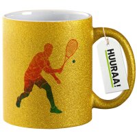 Glitzertasse Squash bunte Silhouette 330ml