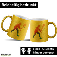 Glitzertasse Squash bunte Silhouette 330ml