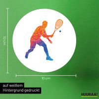 Aufkleber Squash bunte Silhouette 10cm