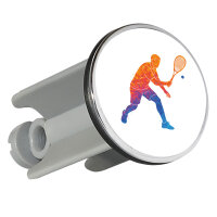 Waschbeckenstöpsel Squash bunte Silhouette 4cm