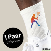 Unisex Socken Squash bunte Silhouette 42/46 Baumwolle