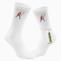 Unisex Tennissocken Squash bunte Silhouette...