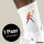 Unisex Tennissocken Squash bunte Silhouette Größe 42/46 White Motiv Sportsocken